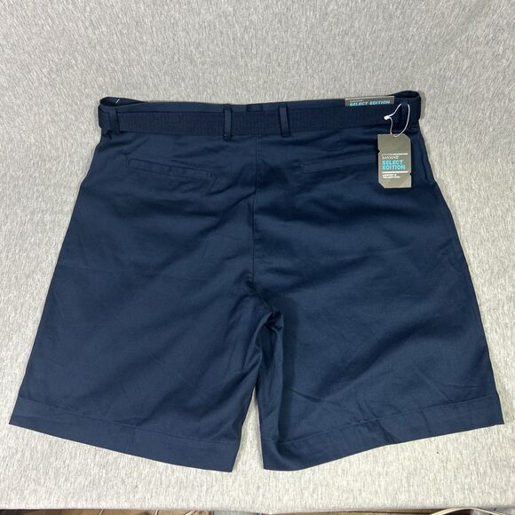 Savane Select Edition Mens Size 38 Shorts w Belt Blue Flat Front- NEW- 9” Inseam - Picture 10 of 16